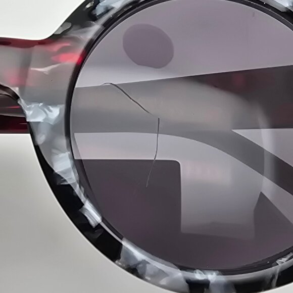See Eyewear 3641 Red Black Frame Grey Lens Sunglasses w/ Case Italy 45-22-145 main image 4
